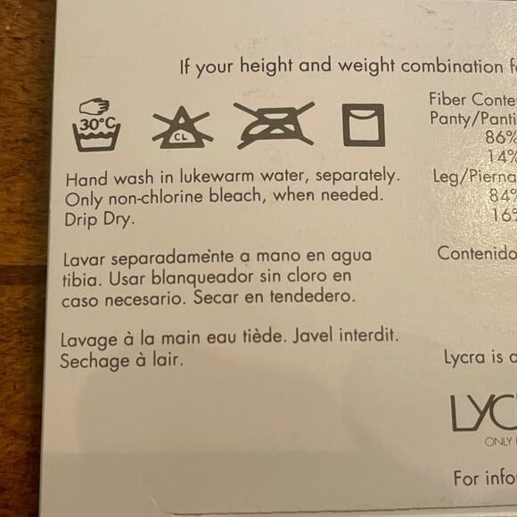 Round the Clock Control Top Pantyhose Size Small Color:  Bone 15.0=C-15 - Picture 11 of 14